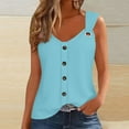 thumbnail image 1 of Clearance Rciityk Summer Tank Cute Tops for Women Casual O Ring Shoulder Sleeveless Shirt Loose Fits Crew Neck Camisole Blouse Beach Clothes - Spring/Summer Savings Clearance, 1 of 6