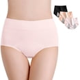thumbnail image 1 of Clearance Rciityk Womens High Waisted Period Underwear Menstrual Leakproof Heavy Panties Ladies Comfort Breathable Panties 3 Pack - Spring/Summer Savings Clearance, 1 of 5
