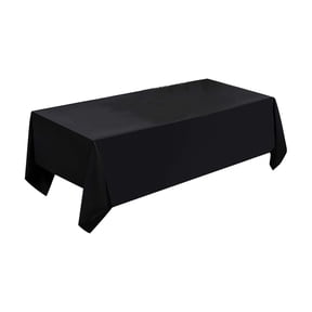 Clearance! Rectangle Tablecloth, Black Table Cloth for Rectangle Table - Heavy Duty Washable Fabric,For Buffet Table, Holiday Party, Dinner & Wedding