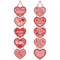 thumbnail image 1 of Clearance Red Valentines-Day Front Door Hanger-Decor - 2Pcs Love Romantic Special Night Galentines Party Paper Signs Banners,Engagement Wedding Anniversary Wall Hanging Decorations Lasting Surprise, 1 of 9