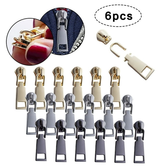 Removable Zipper Pull for Bags, Jackets, Clothes and Shoes Zinc Alloy Zipper Gold