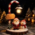 thumbnail image 1 of Clearance! Resin Santa Figurine Christmas Night Light, Christmas Decorations for Home, Vintage Glowing Christmas Decor for Desktop Shelf, 1 of 7