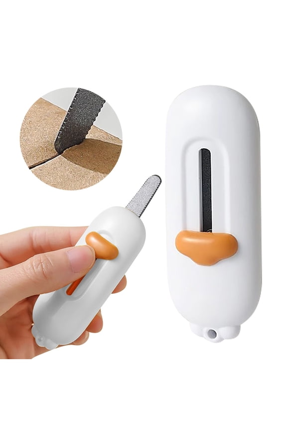 Clearance Retractable Box Cutter Auto Lock Envelope Slitter With In Magnet Cute Tiny Letter Opener For Key Chain Pocket Bag Package Envelope Mail Letter Box