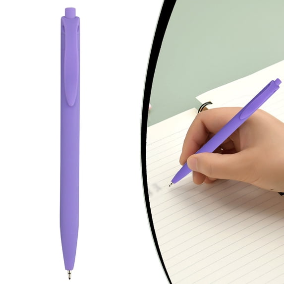 Clearance Retractable Silent Gel Pens, Purple Barrel, Medium Point (0.5mm), Quick Dry Gel Ink Pens for Home, Office, Journaling, Writing, Note-Taking, Teacher Supplies, 5ml