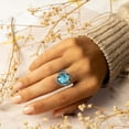 thumbnail image 1 of Clearance Rings for Women Luxury Carved Blue Gemstone Ring, Vintage Engraved Punk Style Carved Blue Gemstone Ring, Handmade Fashion Personality Ring Jewelry Gifts for Men Women Size 9, 1 of 7