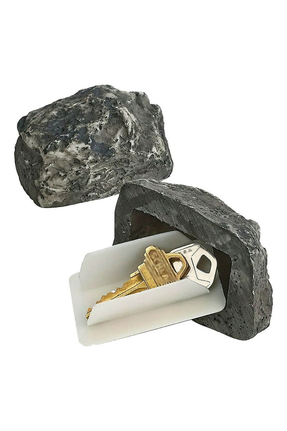 Key Rock - Hide A Spare Key Fake Rock Outdoor Secret Safe Box for Keys Looks & Feels like Real Stone Weatherproof and Safe Rock Key Hider for Spare Keys