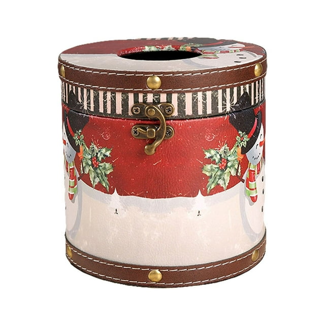 Clearance!Roll Box Round Tissue Box Standing Toilet Paper Holder Tissue