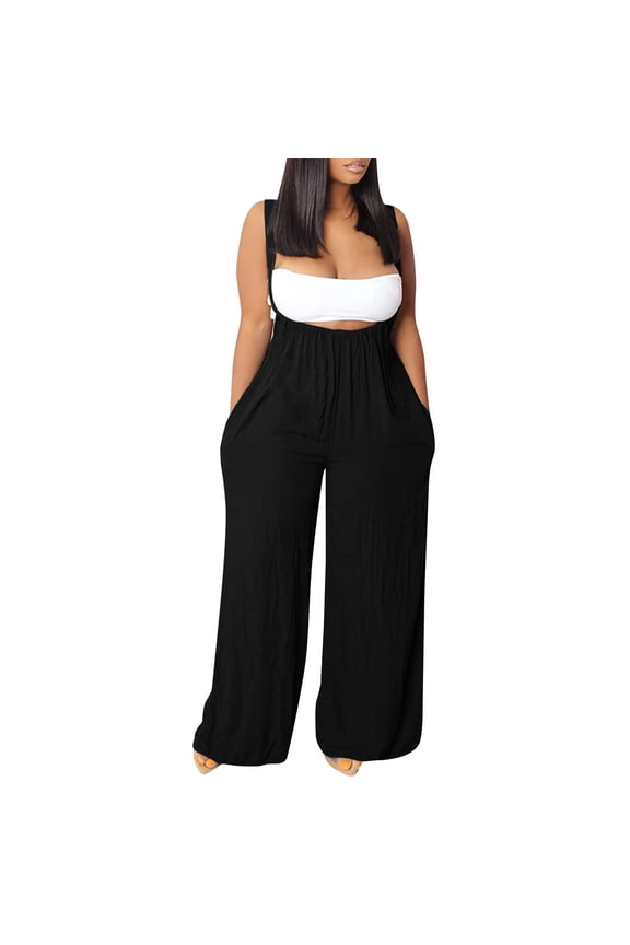 2025 A Rompers,Clothing 2025 Plus Size Jumpsuit Plus Size Jumpsuits For Women Dressy Wide Leg Jumpsuits Halter Rompers Summer Linen Formal Jumpsuit