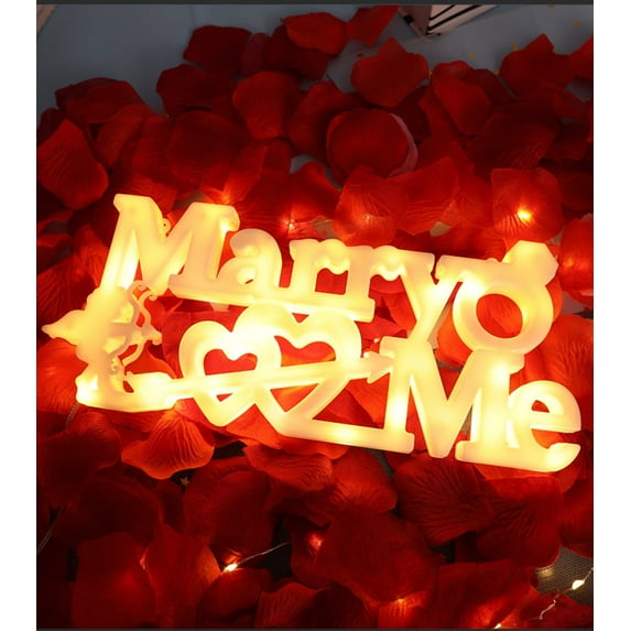 Clearance! Rose Flower String Led Lights -Fairy Wedding Party Garden Decoration Valentine's Day Valentines Day Decorations 1Pc Decorative Light