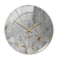 thumbnail image 1 of Clearance! Round Marble Wall Clock Three-dimensional Clock Home Decorations For Living Room, Kitchen, Bedroom And Office, 1 of 5
