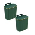thumbnail image 1 of Clearance Rubbish Bags under $20 Hanging Kitchen Trash Can With Lid Double Open Lid Design Kitchen Trash Can Kitchen Cabinet Door Hanging Wall Storage Bucket Kitchen Compost Door Hanging Mounted, 1 of 4