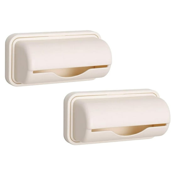 Clearance Rubbish Bags under $6 Plastic Trash Bag Dispenser Roll Holder PP Plastic Bag Organizer No Punching Wall Mounted Garbage Bag Dispenser For Kitchen Bathroom Laundry Room