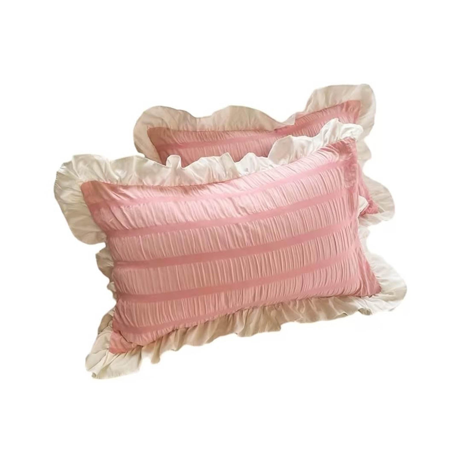 Clearance！ Ruffled Elegant Bed Pillowslip Shams Soft Comfortable