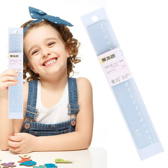 Clearance Ruler under $5,Creative Jelly Colored Student Uses A Transparent 20cm Scale Acrylic Ruler With A Ruler To Measure High Aesthetic Value
