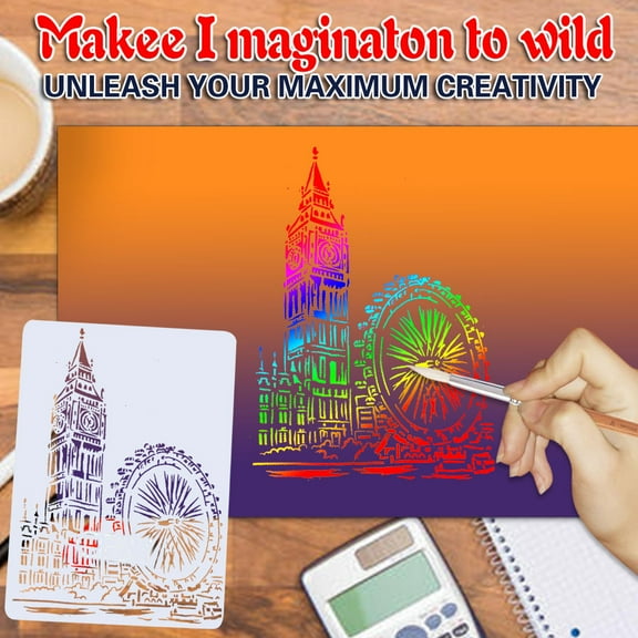 Clearance Ruler under $5,for Craftly DIY Stencil Stencils Set Template Drawing Painting Office Stationery