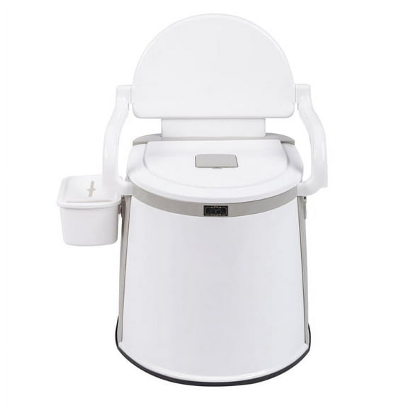 Portable Toilet | Indoor Outdoor Commode w/Detachable Inner Bucket & Removable Paper Holder, Lightweight & Compact for Camping, Boat, Van, Emergency Use 5 Gallon