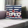 thumbnail image 1 of Clearance!SDJMa 4th of July Patriotic American Flag Stars and Stripes Decorative Throw Pillow Cover 18 x 18 Inch, Porch Outdoor Home Decor Cushion Case, Gnome, 1 of 8
