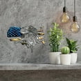 thumbnail image 1 of Clearance!SDJMa 4th of July Metal Wall Art - Patriotic Eagle Head on USA Outline - Independence Day Unique American Flag Wall Decor, 1 of 7