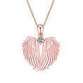 thumbnail image 1 of SDJMa Angel Wings Necklace 925 Sterling Silver Guardian Angel Wings Pendant Birthstone Necklace for Women Jewelry Gifts, 1 of 5