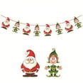 thumbnail image 1 of SDJMa Christmas Santa Elk Garland Banner Colorful Decorative Banners Hanging Xmas Decorations for Fireplace Wall, 1 of 4