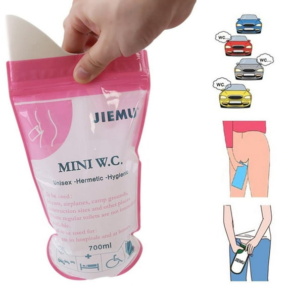 SDJMa Disposable Urinal Bag, Portable Camping Pee Bags, Travel Pee Bags, Traffic Jam Emergency Portable Urine Bag, Vomit Bags, for Men Women Kids Children Patient