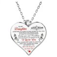 thumbnail image 1 of SDJMa Inspiration Necklace Gifts for Daughter Christmas Birthday Gifts I Love You Heart Pendant Jewelry Necklace from Mom, 1 of 9