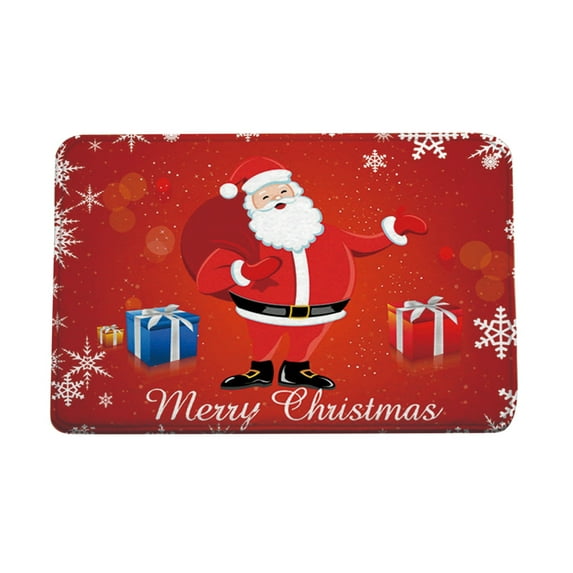 SDJMa Merry Christmas Door Mat Indoor Outdoor Entrance Doormat Non Slip Rubber Backing Door Mat Funny Christmas Decoration Doormat for Holiday Home Front Door Outside Entry, 24 x 16 Inch