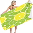 thumbnail image 1 of SDJMa Microfiber Beach Towels Lemon Oversize Beach Blanket Towel 30 x 60 Inch Portable Absorbent Beach Soft Water Absorbent Beach Throw Towel for Adults Girls Women Kids, 1 of 5