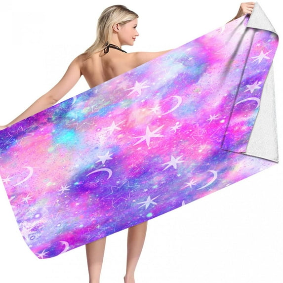 SDJMa Microfiber Sand Free Beach Towel ,Quick Fast Dry Oversized Lightweight Big Large Towels for Travel Pool Swimming Bath Camping Adult Women Men Sky Beah Towel 30”x60”