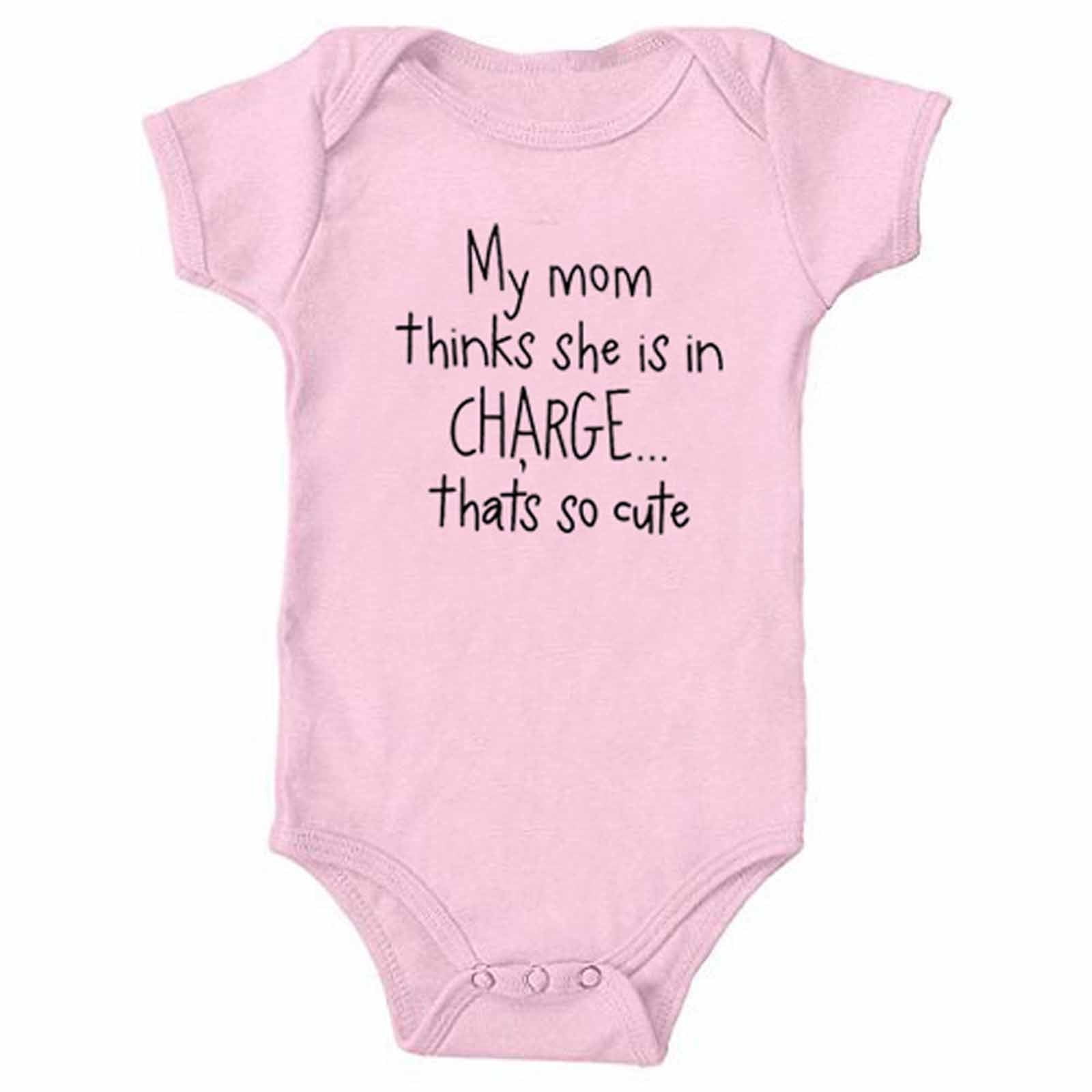 Clearance! SDJMa Newborn Boys Girls Baby Onesie My Mom Think She Is In ...