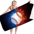 thumbnail image 1 of SDJMa Personalized Custom Soccer Beach Towel with Name for Boys Girls Men Women Adults Microfiber Pool Bath Towel 30”x60”, 1 of 5