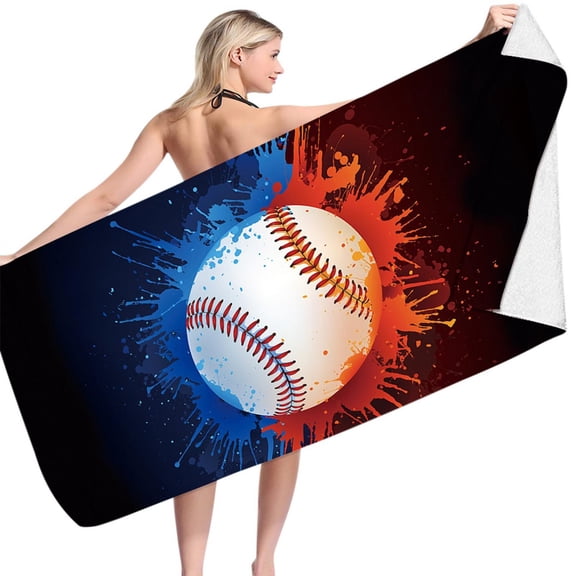 SDJMa Personalized Custom Soccer Beach Towel with Name for Boys Girls Men Women Adults Microfiber Pool Bath Towel 30”x60”