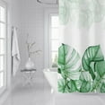thumbnail image 1 of Clearance! SDJMa Shower Curtains for Bathroom - Tropical Leaves Plant on White Background Odorless Curtain for Bathroom Showers and Bathtubs, 72 x 72 inches Long, Hooks Included, 1 of 9