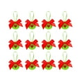 thumbnail image 1 of Clearance! SHENGXINY Velvet Christmas Ornaments 12Pcs Green Furry Christmas Ball Ornaments Furry Ornaments With Red Bows Christmas Decoration, 1 of 6