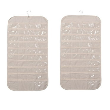 Clearance! SLMOTUAE Jewelry Hanging Non-Woven Organizer 80Pockets Curved Print