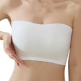 thumbnail image 1 of SNOWSONG Backless Tops,Strapless Bra Women's Strapless Bra Stretch Wireless Breathable Bra Anti-skid Plunge Bra,Tube Top with Built in Bra,Wireless Bras for Women White XL, 1 of 7