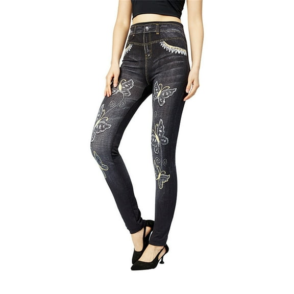 Clearance! SNOWSONG Crazy Yoga Leggings, Women's High Elastic Tight Fitting Seamless Printed Outer Ninth Leggings, Cute Leggings Printed Leggings for Women Jeans for Women, Clearance Sale Black 3XL