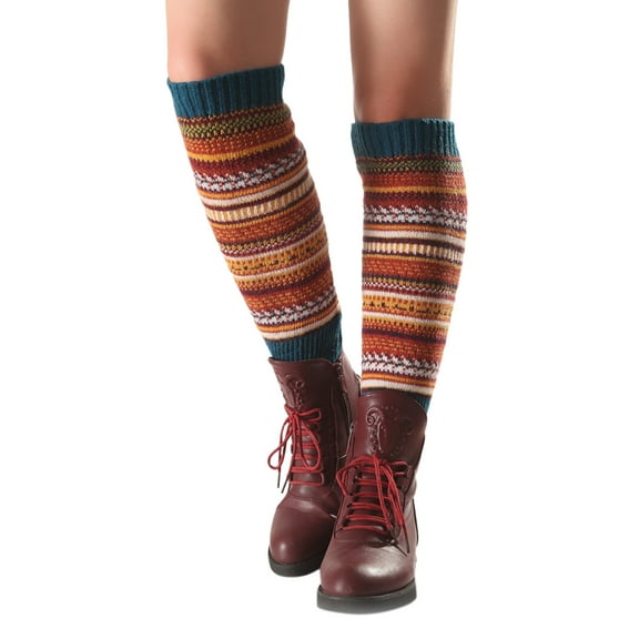 "Clearance" SNOWSONG Leg Warmers for Women Winter, Plus Size Leg Warmers Long Leg Warmer Womens 80s Party Knitted Dance Sports Winter Socks, Slouchy Leg Warmers 1 Pair of Foot Warmers Blue One Size