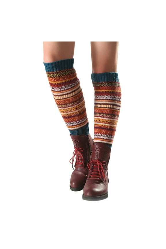 "Clearance" SNOWSONG Leg Warmers for Women Winter, Plus Size Leg Warmers Long Leg Warmer Womens 80s Party Knitted Dance Sports Winter Socks, Slouchy Leg Warmers 1 Pair of Foot Warmers Blue One Size