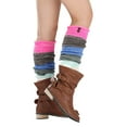thumbnail image 1 of SNOWSONG Leg Warmers for Women Winter, Plus Size Leg Warmers Winter Striped Wool Warm Socks Womens Boot Covers Knee Protectors, Slouchy Leg Warmers 1 Pair of Foot Warmers Hot Pink One Size, 1 of 6