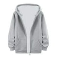 thumbnail image 1 of SNOWSONG Mens Hoodie, Big and Tall Hoodie Men's Casual Knit Long Sleeve Drawstring Hooded Sweatshirt Zipper Cardigan Jacket with Pocket, Oversized Hoodie, Mens Hoodies Pullover Gray 4XL, 1 of 5