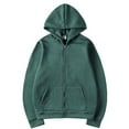 thumbnail image 1 of SNOWSONG Mens Hoodie, Oversized Hoodies Men's Fall Long Sleeve Hooded Sweatshirt Zipper Cardigan Jacket, Baggy Hoodie Men, Big and Tall Hoodies Army Green S, 1 of 3