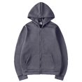 thumbnail image 1 of Clearance: SNOWSONG Mens Hoodie, Oversized Hoodies Men's Fall Long Sleeve Hooded Sweatshirt Zipper Cardigan Jacket, Baggy Hoodie Men, Big and Tall Hoodies Dark Gray L, 1 of 3