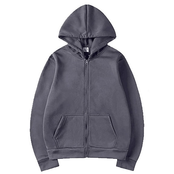 SNOWSONG Mens Hoodie, Oversized Hoodies Men's Fall Long Sleeve Hooded Sweatshirt Zipper Cardigan Jacket, Baggy Hoodie Men, Big and Tall Hoodies Dark Gray S
