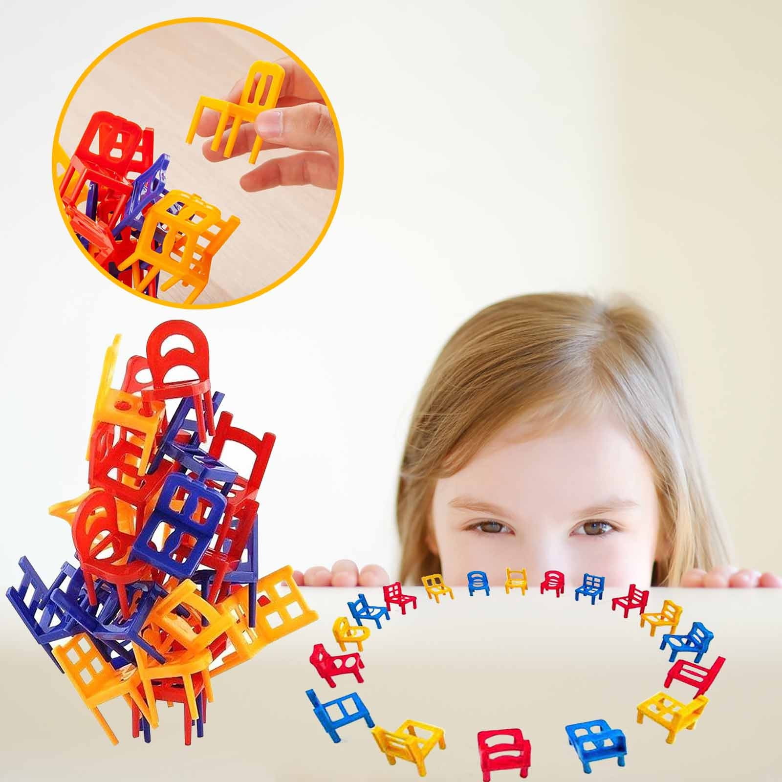 Clearance! SSNTSY Education Chair Game Stacking Chair Game with 24 Mini