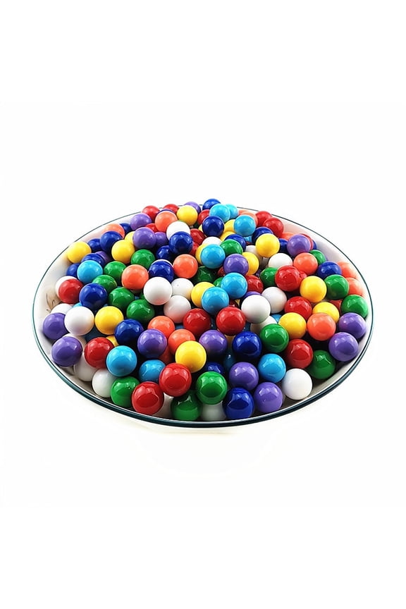 14mm Solid Glass Balls, 60pcs Crafting Chinese Checkers Marbles Balls in 6 Colors, Game Replacement Marbles Balls for Marble Run, Marbles Game