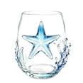 thumbnail image 1 of Clearance! STIJGGN Clear Glass Cups, Ocean Animal Starfish Artisan Glassware Collection, Novelty Ocean Drinking Stemless Wine Glasses, Gift for Friends Family, 1 of 6