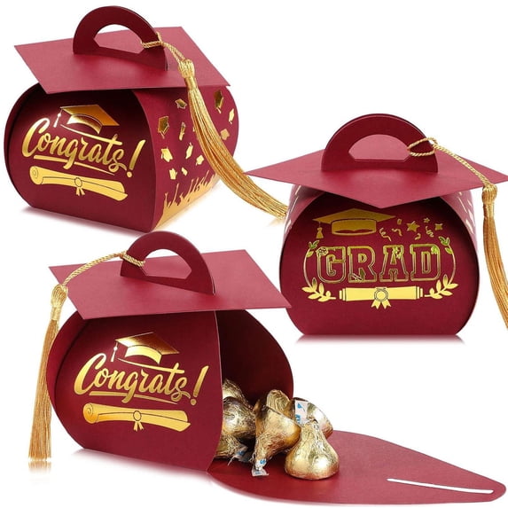Clearance Sale under $10 2026 Graduation Candy Box with Tassel - 6 Pack Class of 2026 Candy Containers, Transparent Dome Design, Perfect Graduation Party Favors and Decorations