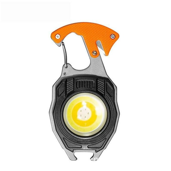 Clearance Sale under $10 COB Keychain Work Light Keychain Flashlights 7 Light Modes 16 Portable USB Rechargeable Cob Work Light Emergency Light With Folding Bracket And Magnet Base Cam