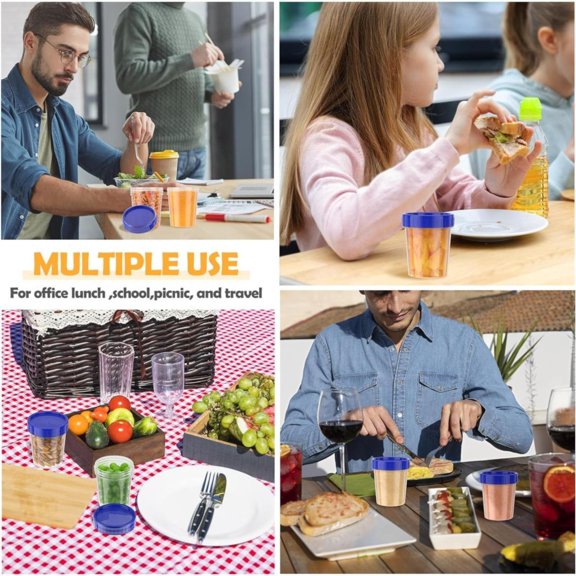 Clearance Sale!10 Pack 120ml Portable Salad Dressing Sub Pack Containers, PE Plastic, Countertop Condiment Storage Vessel